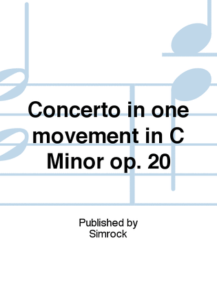 Book cover for Concerto in one movement in C Minor op. 20