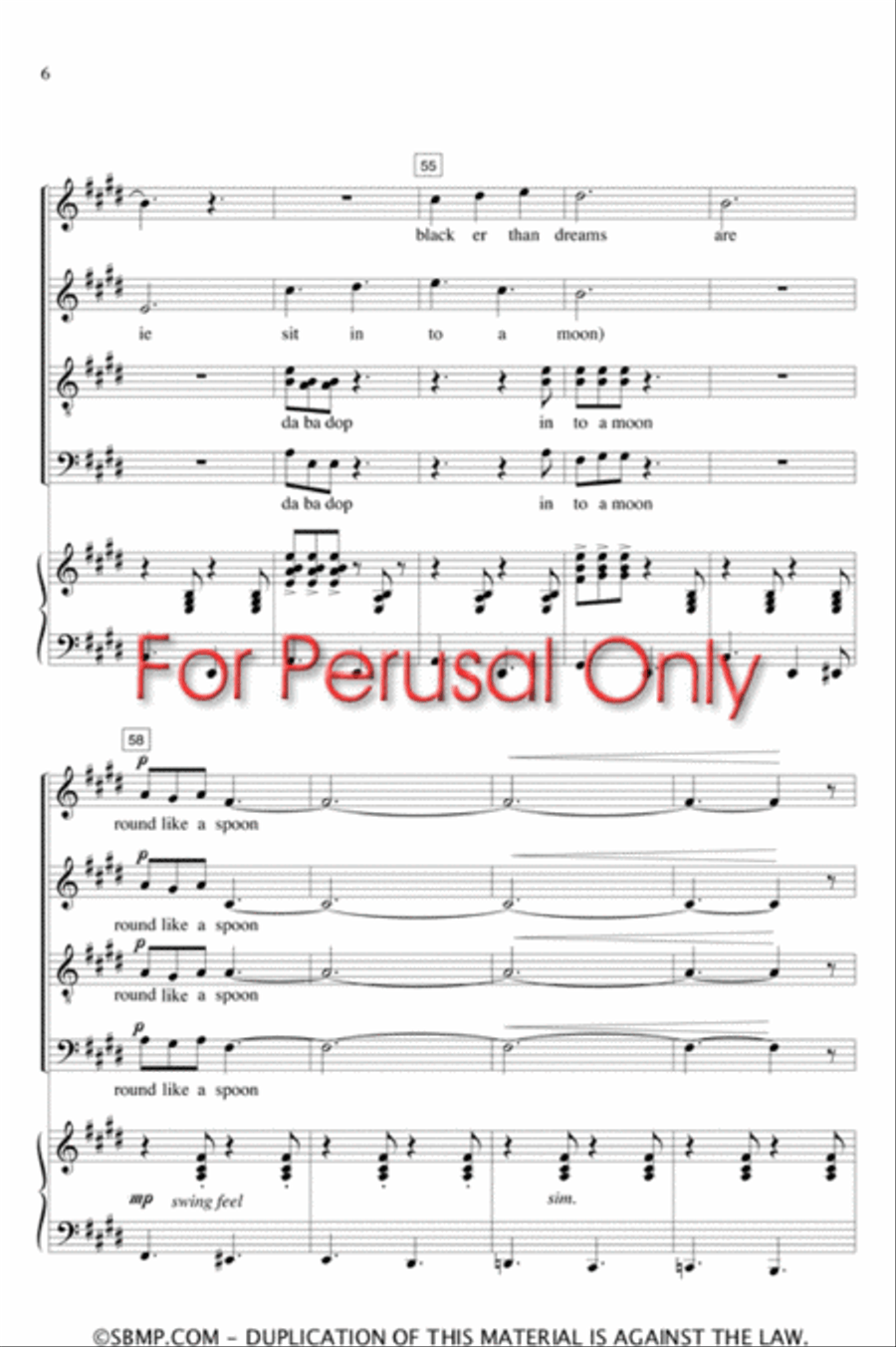 porky & porkie - SATB Octavo 4-Part scores gallery preview page 6