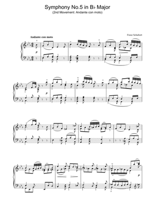 Book cover for Symphony No.5 in Bb Major - 2nd Movement: Andante con moto