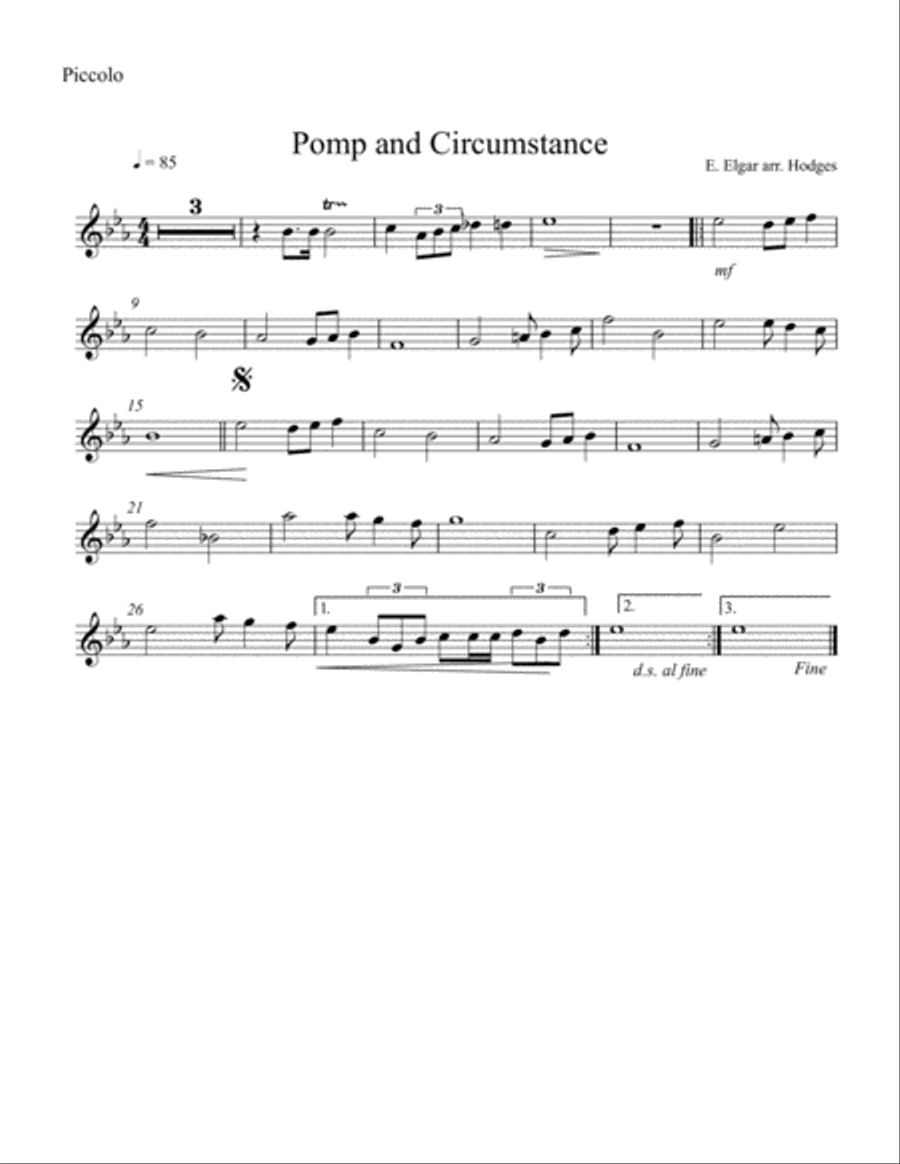 Pomp and Circumstance - Elgar arr. Hodges Concert Band scores gallery preview page 4