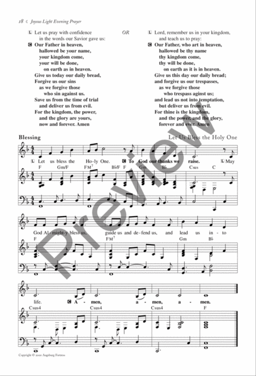 Joyous Light: Evening Prayer Choir scores gallery preview page 10