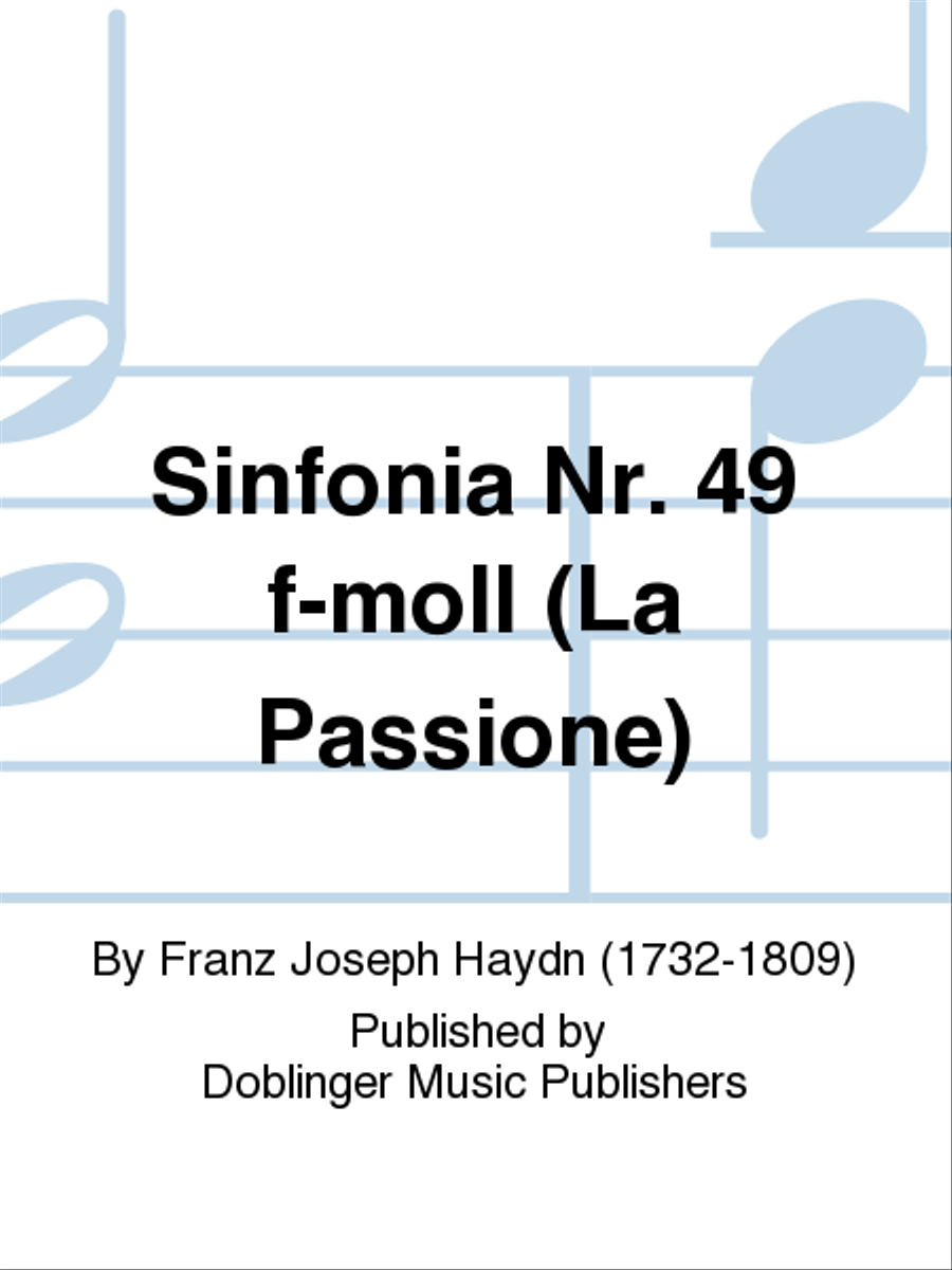 Sinfonia Nr. 49 f-moll (La Passione) Orchestra scores gallery preview page 1