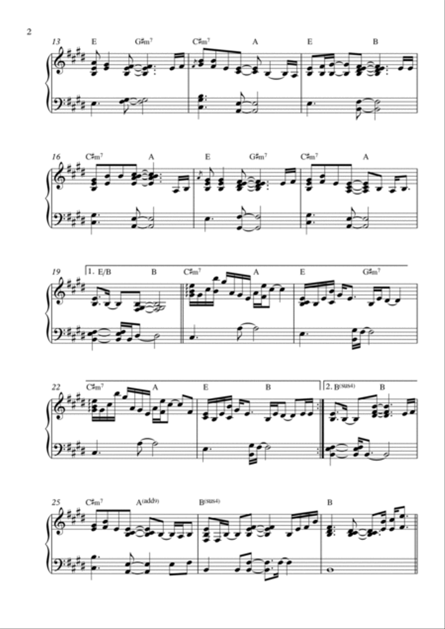 Everglow Piano Solo scores gallery preview page 2