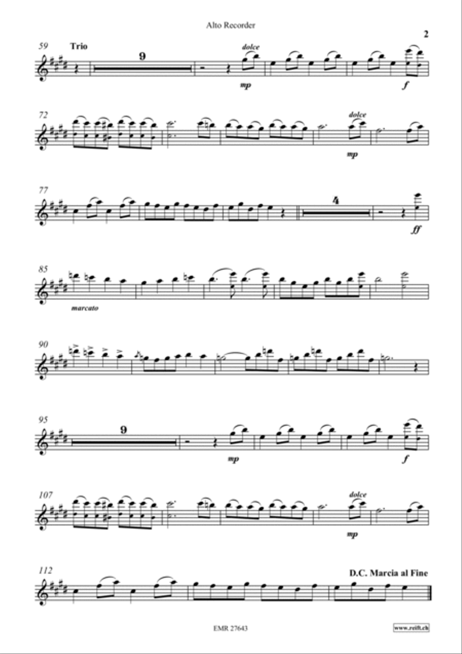Marche Hongroise Marche Hongroise Alto Recorder scores gallery preview page 3