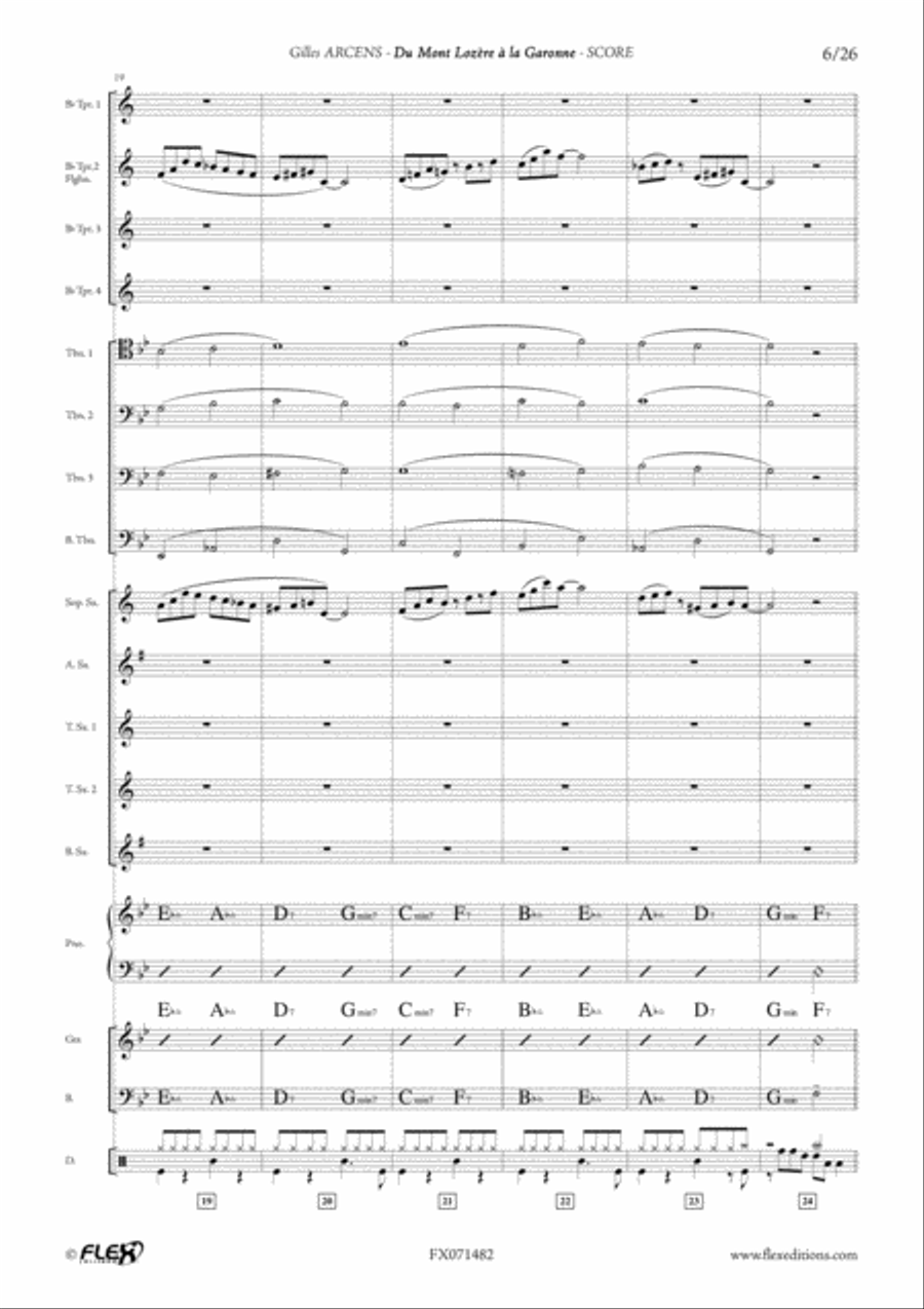 Du Mont Lozere a la Garonne Big Band scores gallery preview page 6