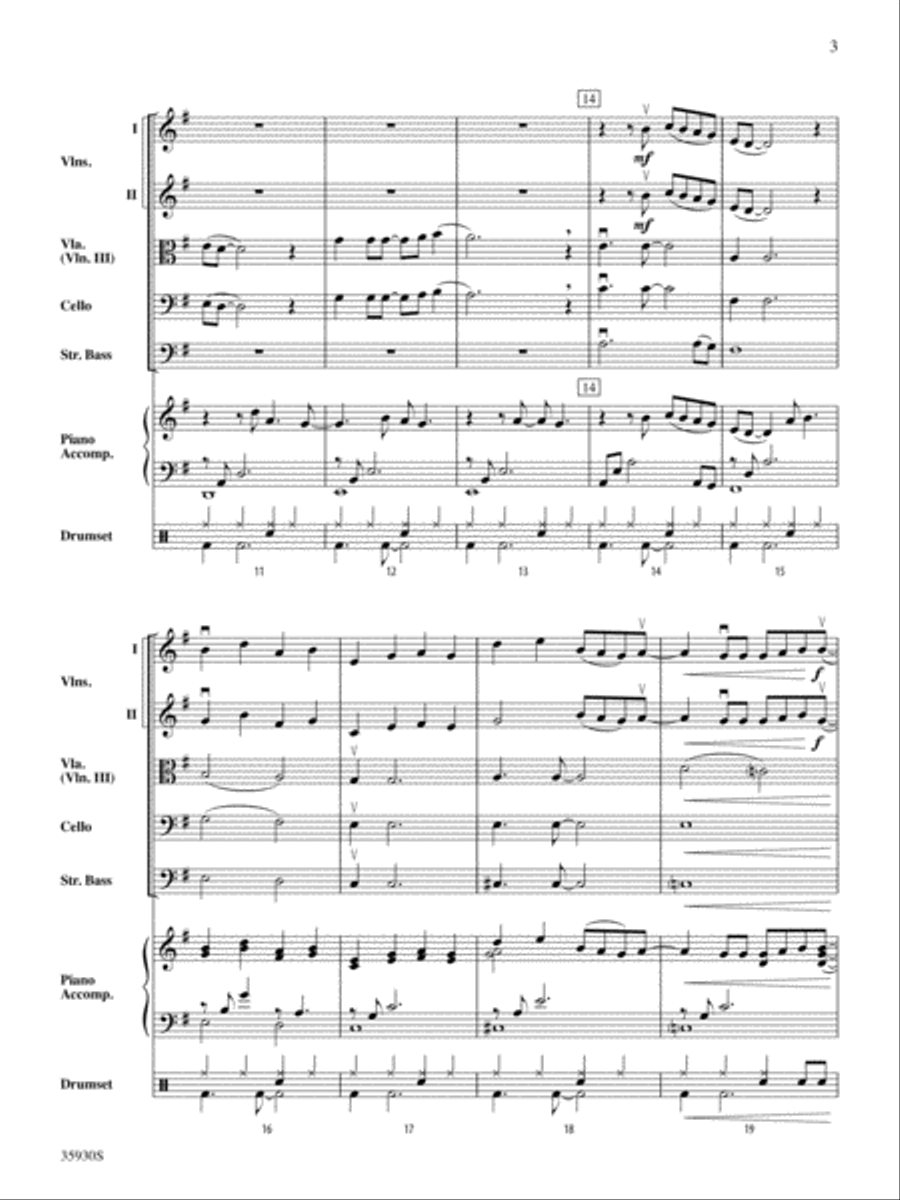 Born to Be Somebody: Score String Orchestra scores gallery preview page 3