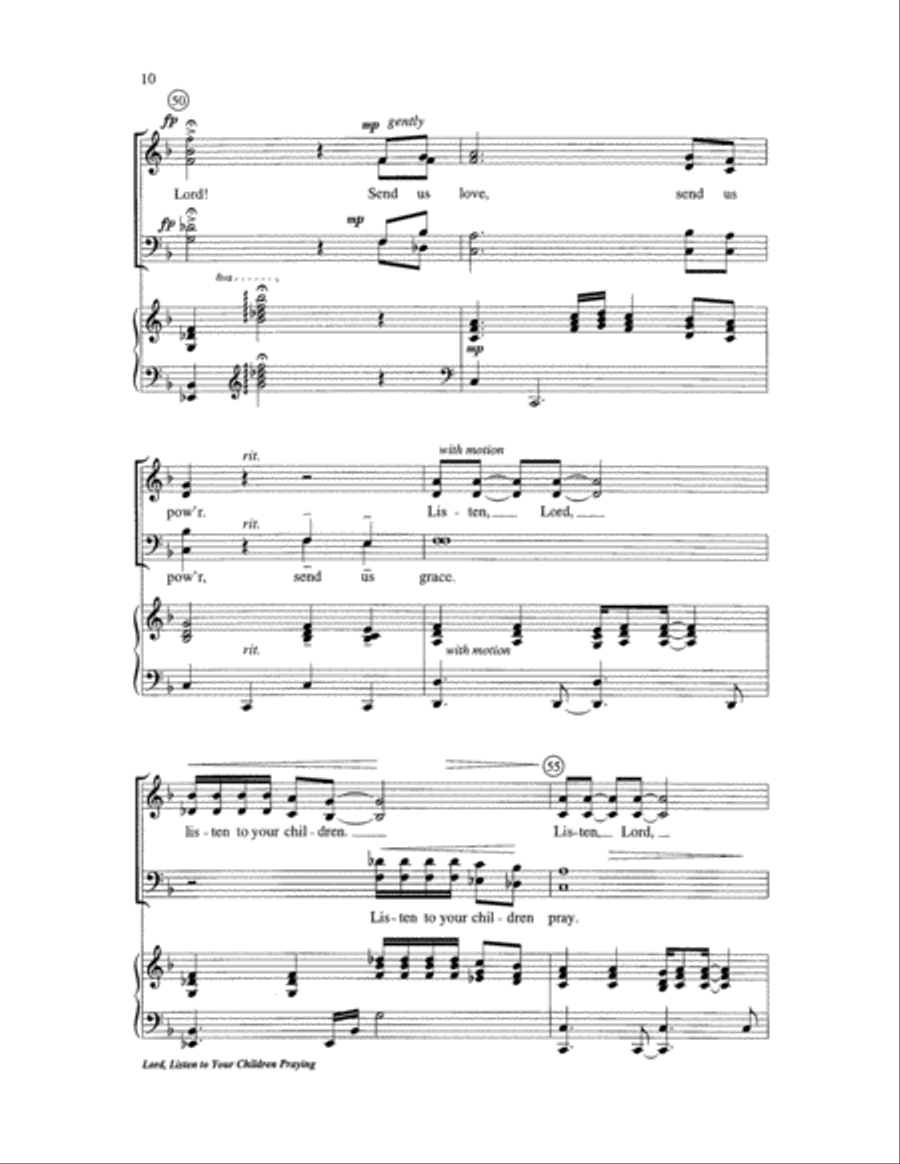 Lord, Listen to Your Children Praying Choir scores gallery preview page 10