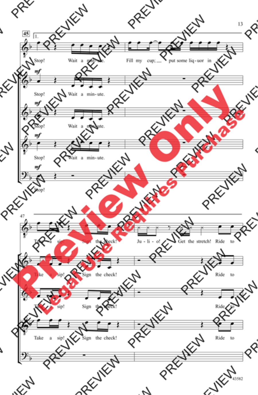Uptown Funk 4-Part scores gallery preview page 13