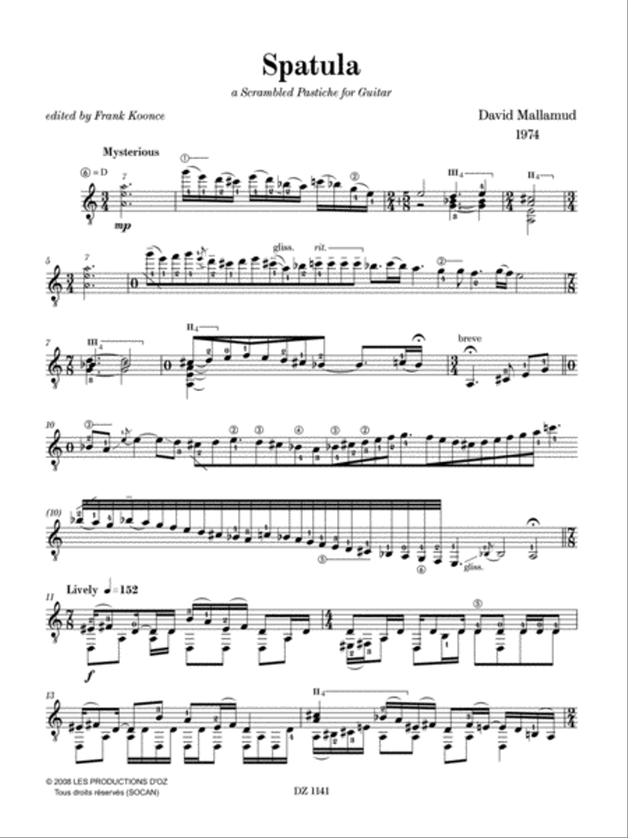 Spatula (a scrambled pastiche) Classical Guitar scores gallery preview page 3
