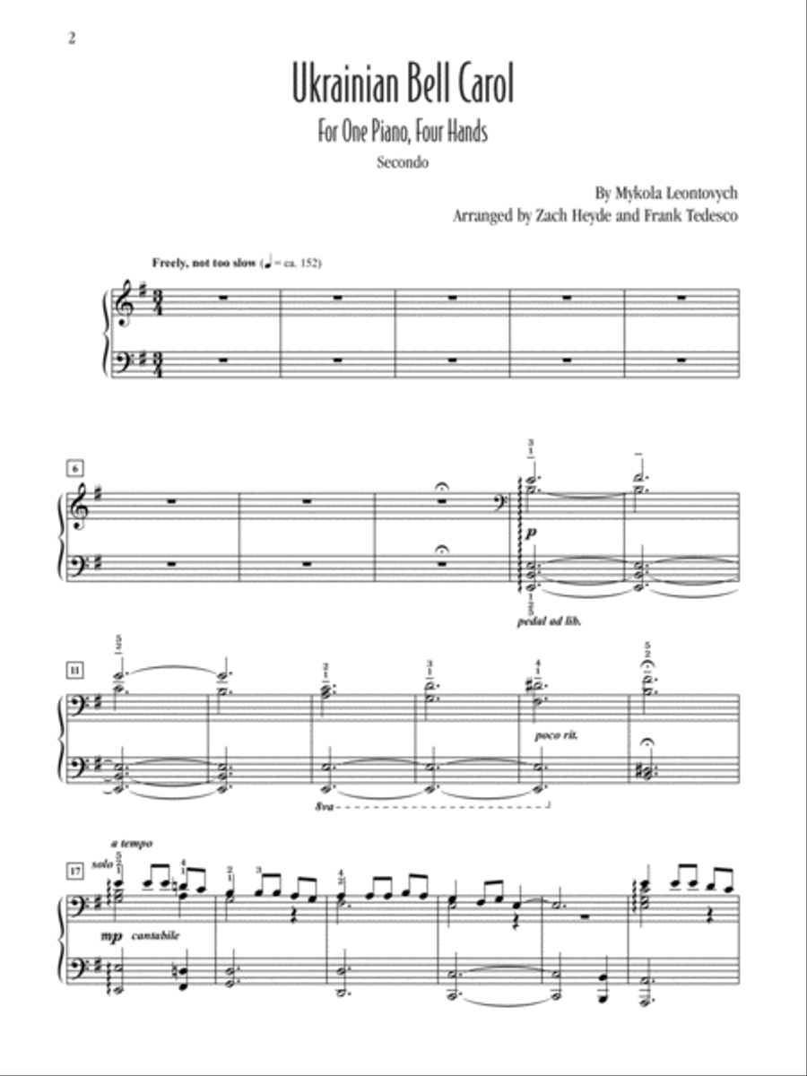 Ukrainian Bell Carol Ukrainian Bell Carol Small Ensemble scores gallery preview page 2