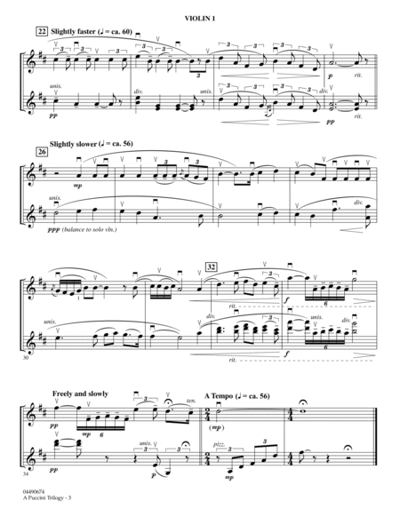 A Puccini Trilogy - Violin 1