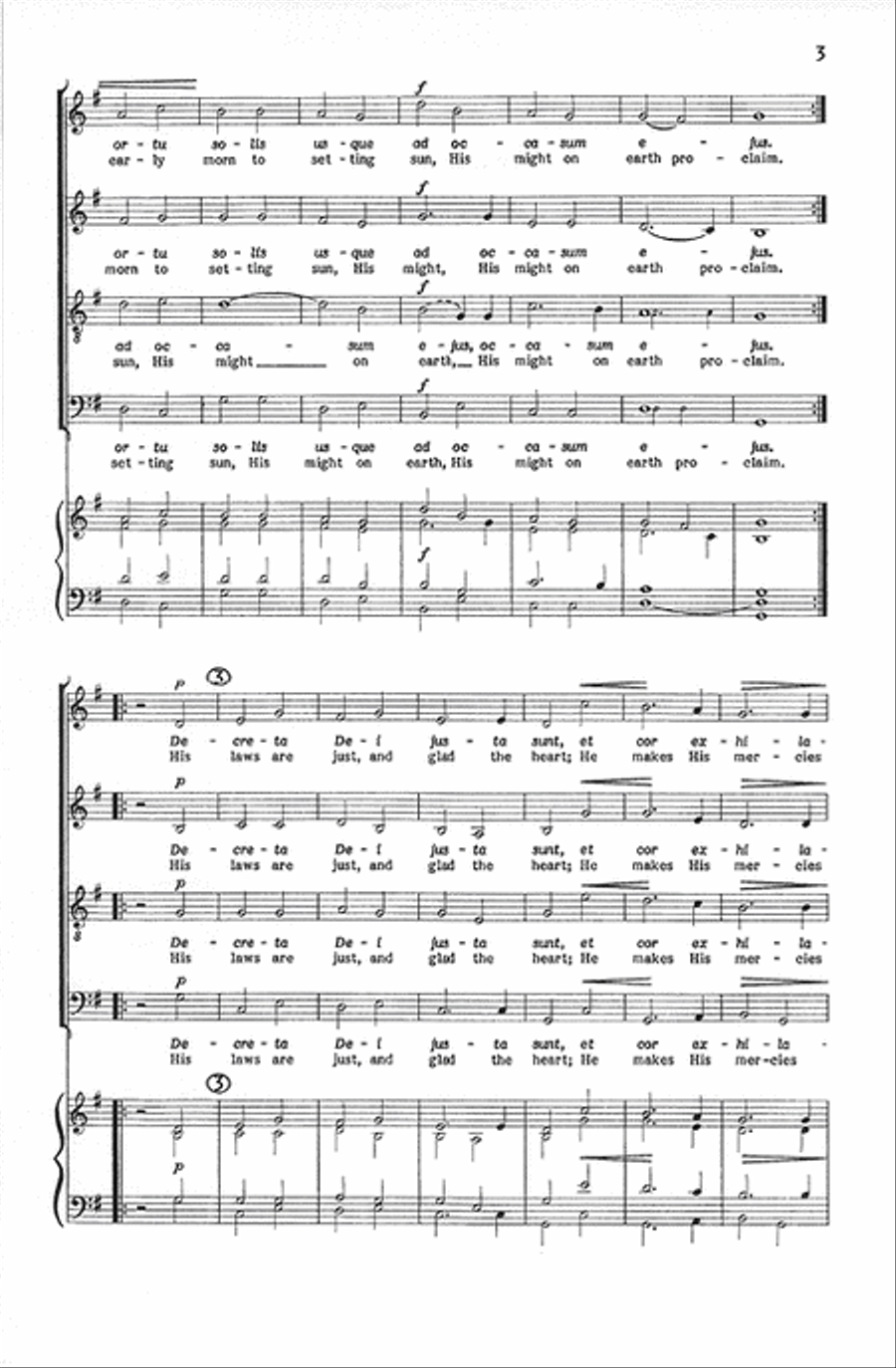 Laudate nomen Domini (O Come, Ye Servants of the Lord) 4-Part scores gallery preview page 3
