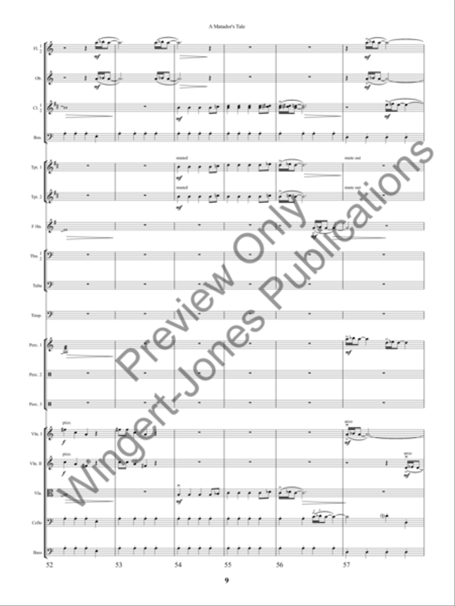 A Matador's Tale Full Orchestra scores gallery preview page 12