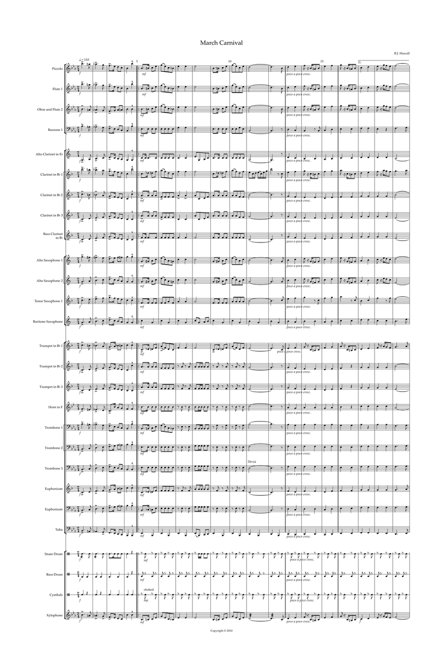 March Carnival March Carnival Concert Band scores gallery preview page 1