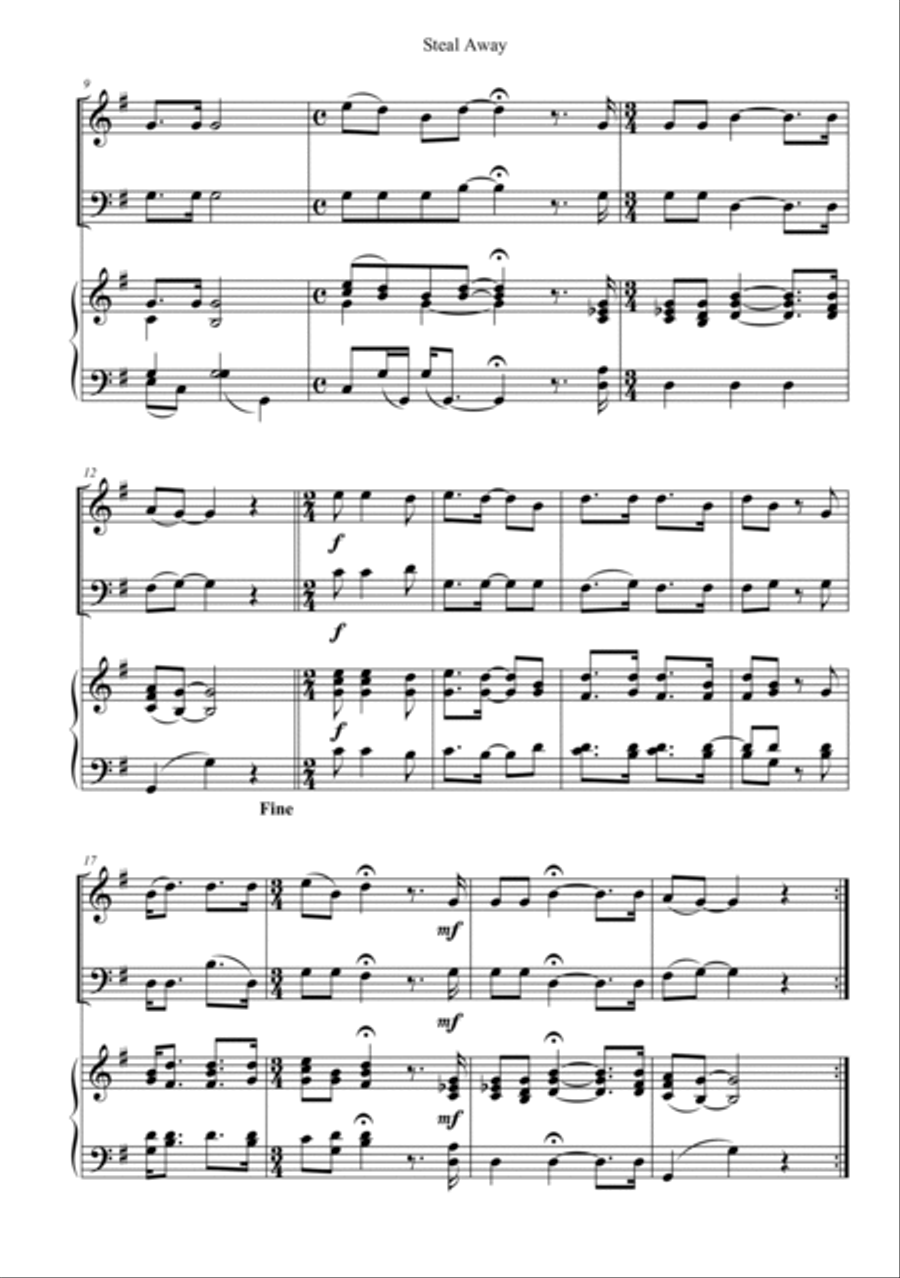 Steal Away Bassoon scores gallery preview page 2