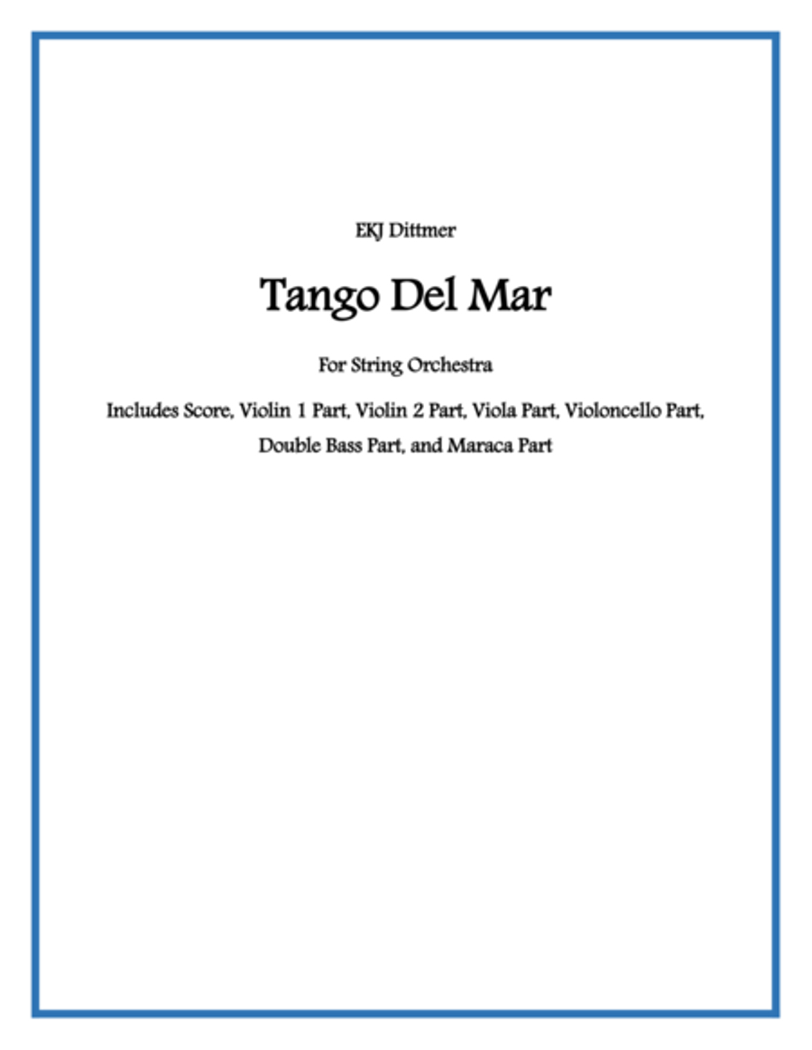 Tango Del Mar Tango Del Mar String Orchestra scores gallery preview page 1