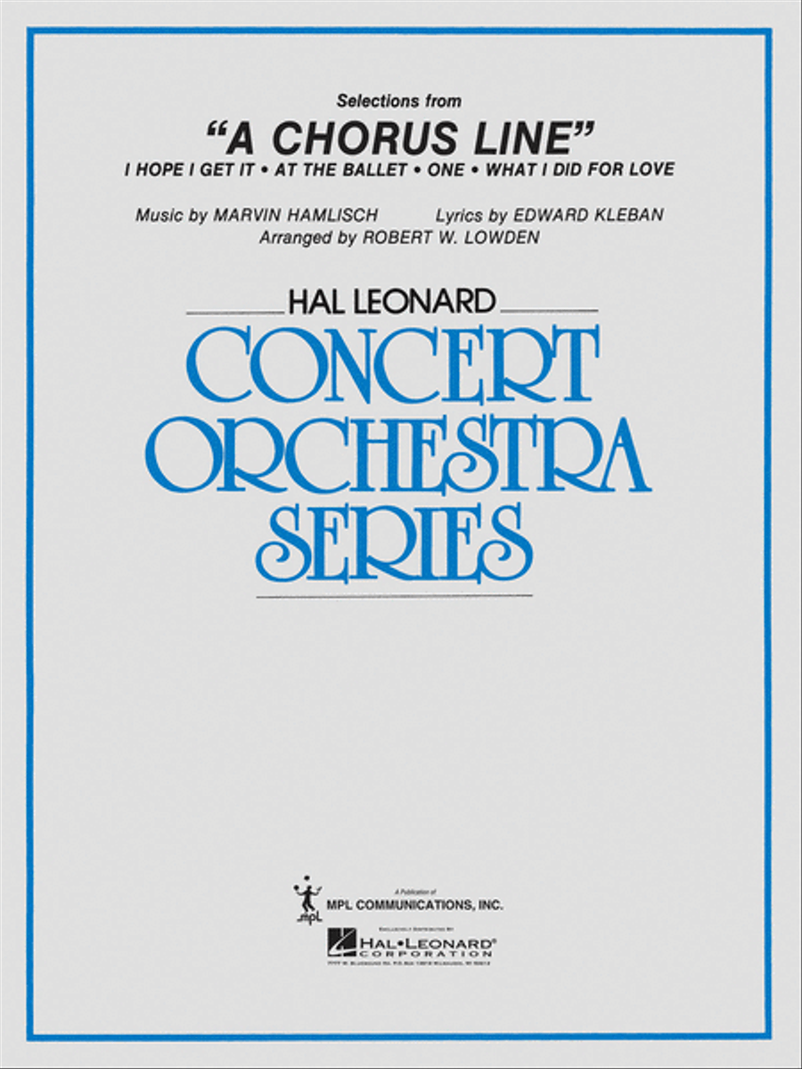 Selections from A Chorus Line Choir scores gallery preview page 1