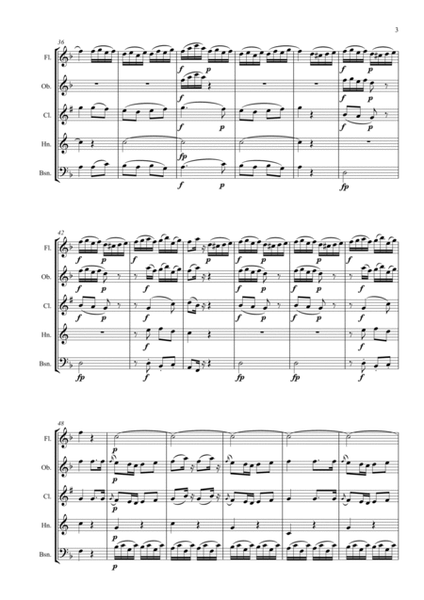 Mozart: Ballettmusik zur Pantomime "Les petits riens" Nos 6 to 13 K299b K.anh 10 - wind quintet image number null