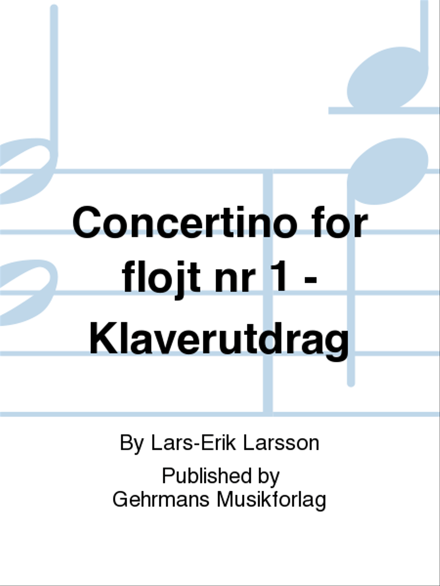 Concertino for flojt nr 1 - Klaverutdrag Flute Solo scores gallery preview page 1