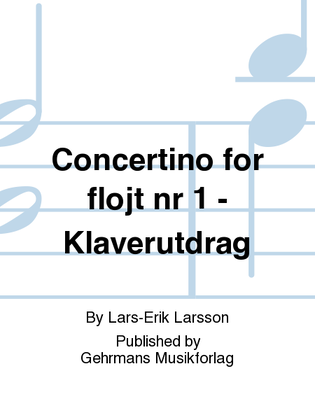 Book cover for Concertino for flojt nr 1 - Klaverutdrag