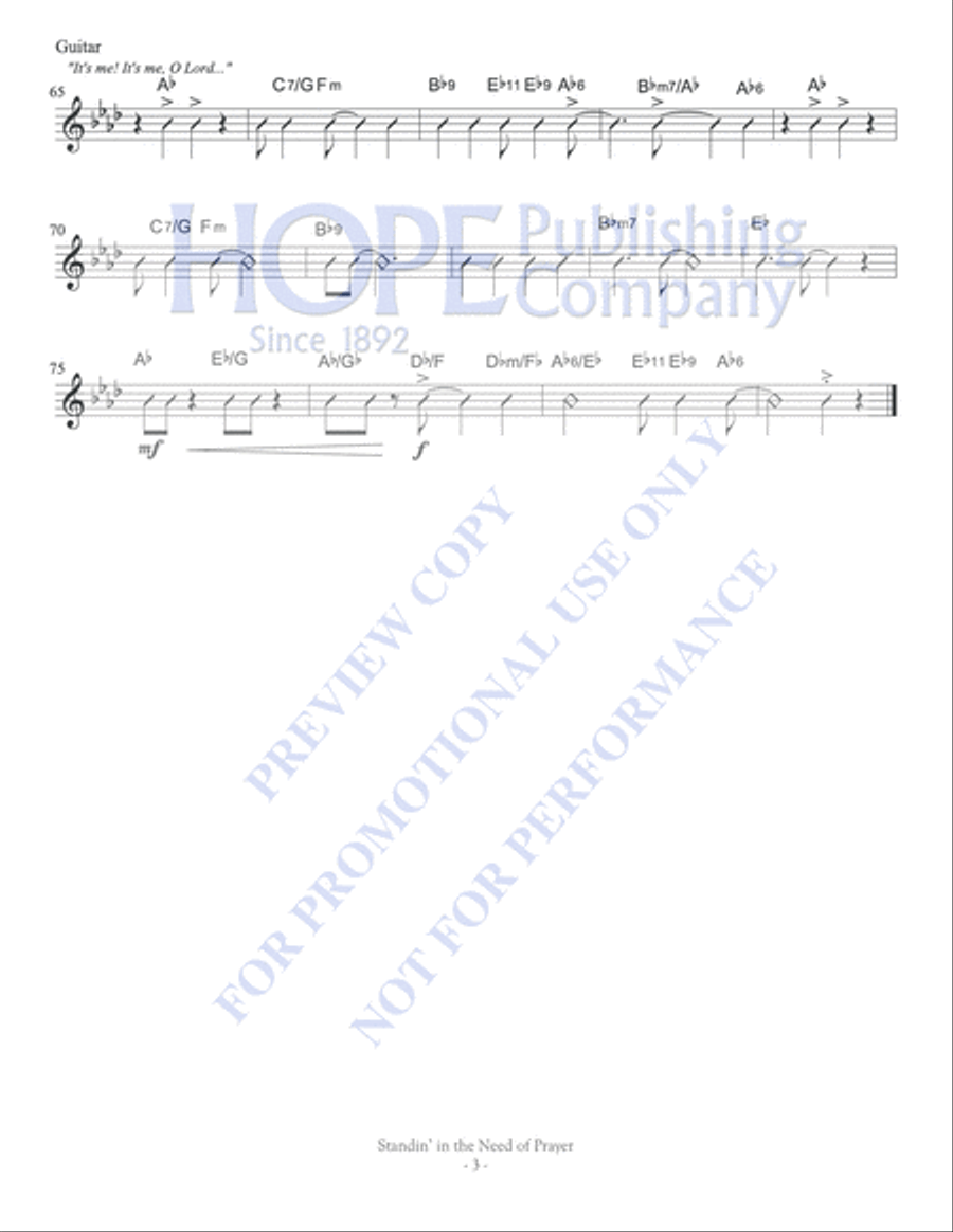 Standin' in the Need of Prayer Choir scores gallery preview page 4