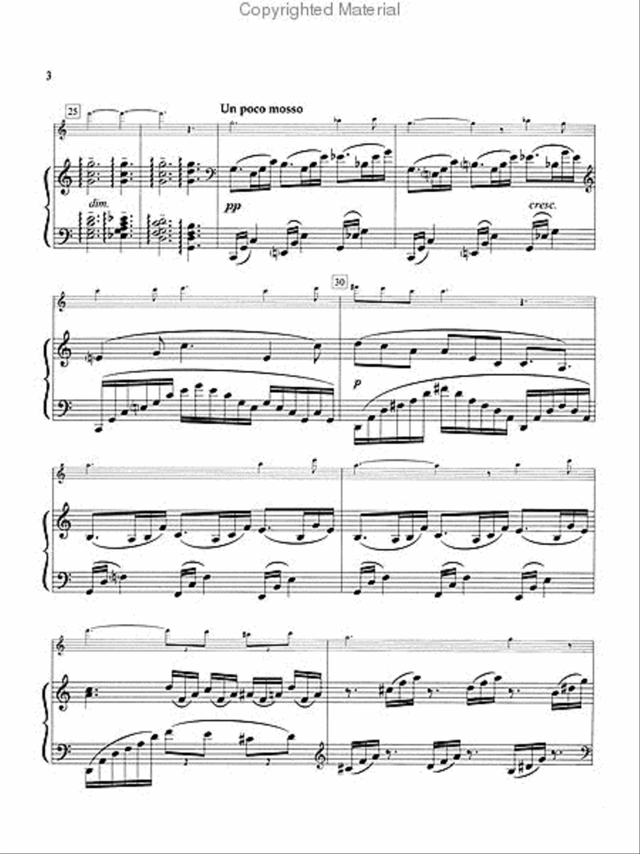 Debussy's Clair de Lune for Alto Saxophone and Piano Alto Saxophone scores gallery preview page 3