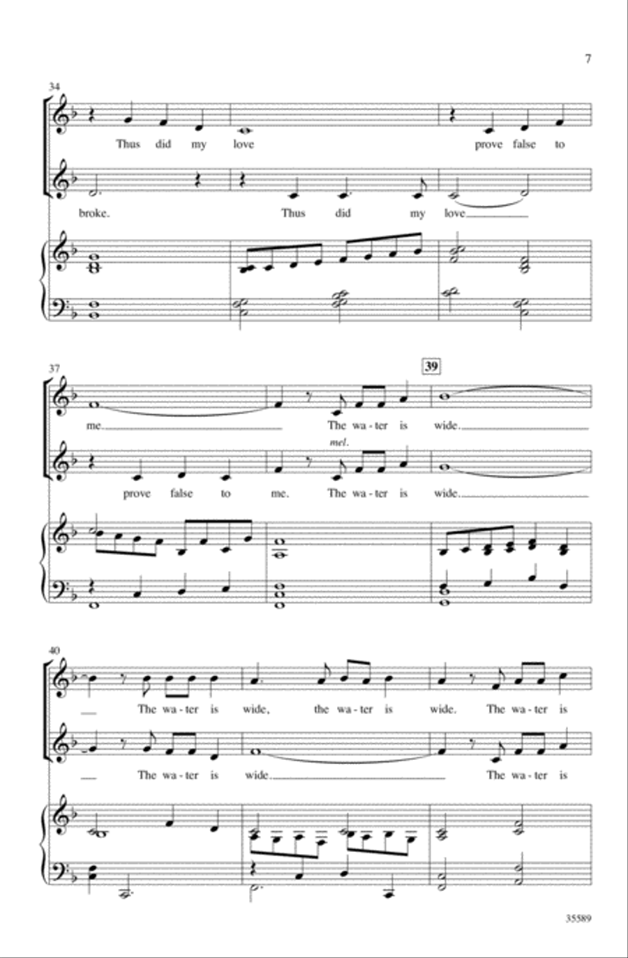 The Water Is Wide by Jay Althouse - 2-Part - Digital Sheet