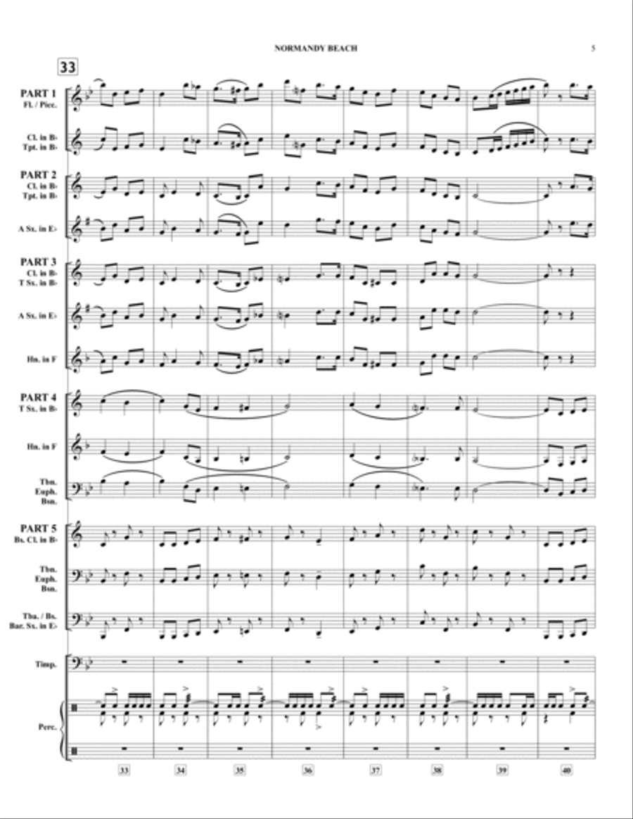 Normandy Beach Concert Band scores gallery preview page 5