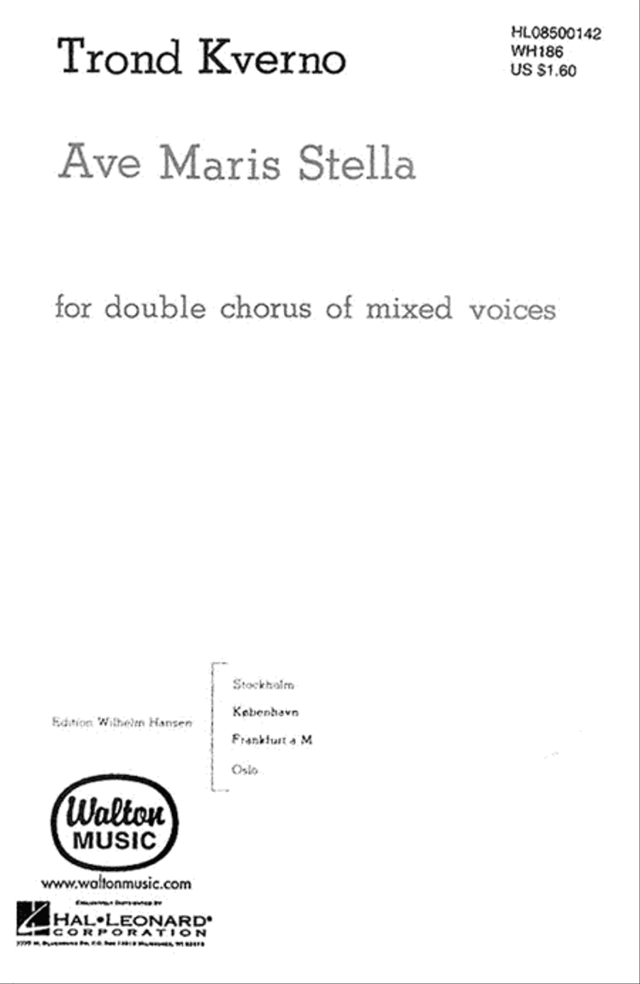 Ave Maris Stella - SATB Double Choir 4-Part scores gallery preview page 1