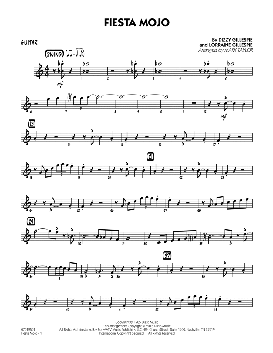 Fiesta Mojo - Guitar Fiesta Mojo - Guitar Part scores gallery preview page 1