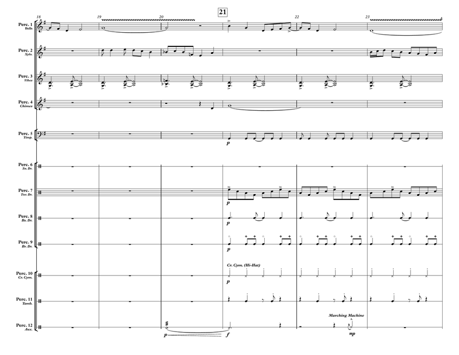 Through Perseverance We Continue Percussion Ensemble scores gallery preview page 5