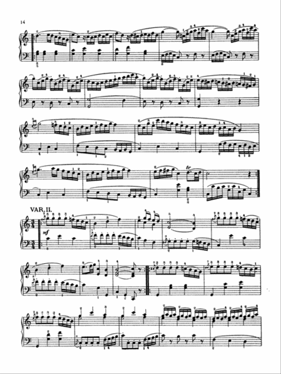 Mozart: Variations, Complete Piano Solo scores gallery preview page 2