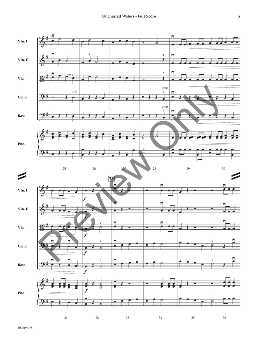 Uncharted Waters (Score) String Orchestra scores gallery preview page 4