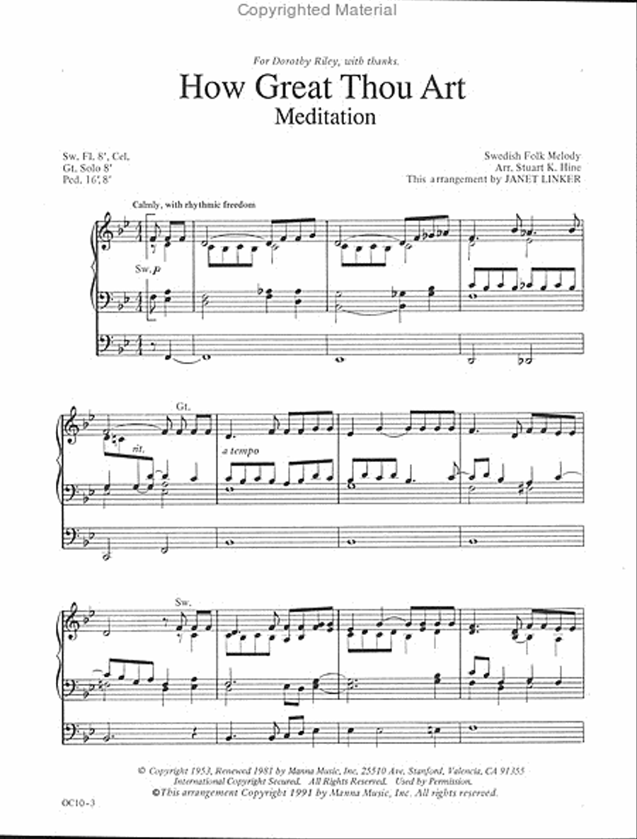 How Great Thou Art - organ solo collection Organ scores gallery preview page 2