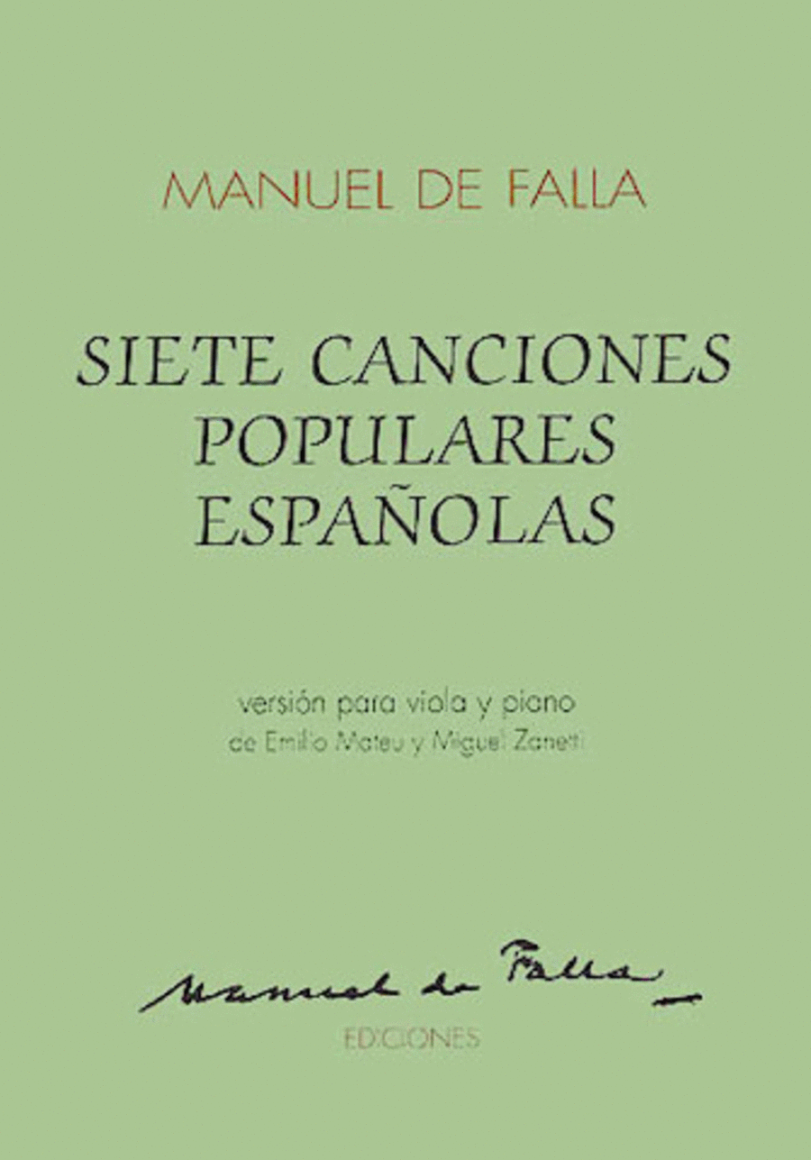 7 Canciones Populares Espanolas Piano Accompaniment scores gallery preview page 1