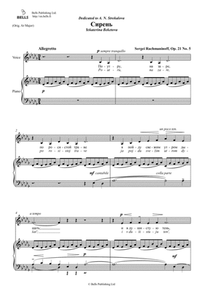 Siren', Op. 21 No. 5 (D-flat Major)