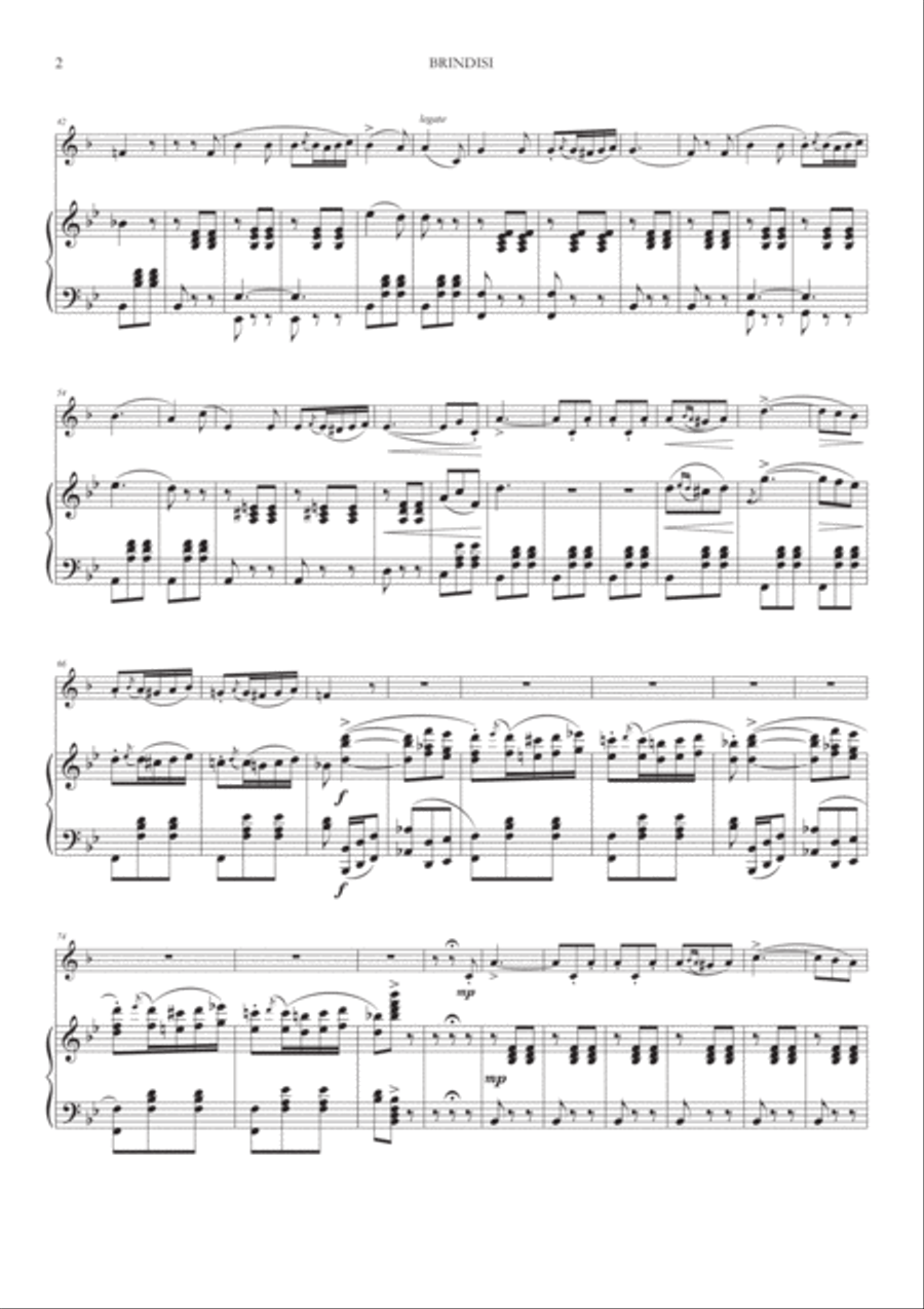 Brindisi from "La Traviata" for Horn and Piano image number null