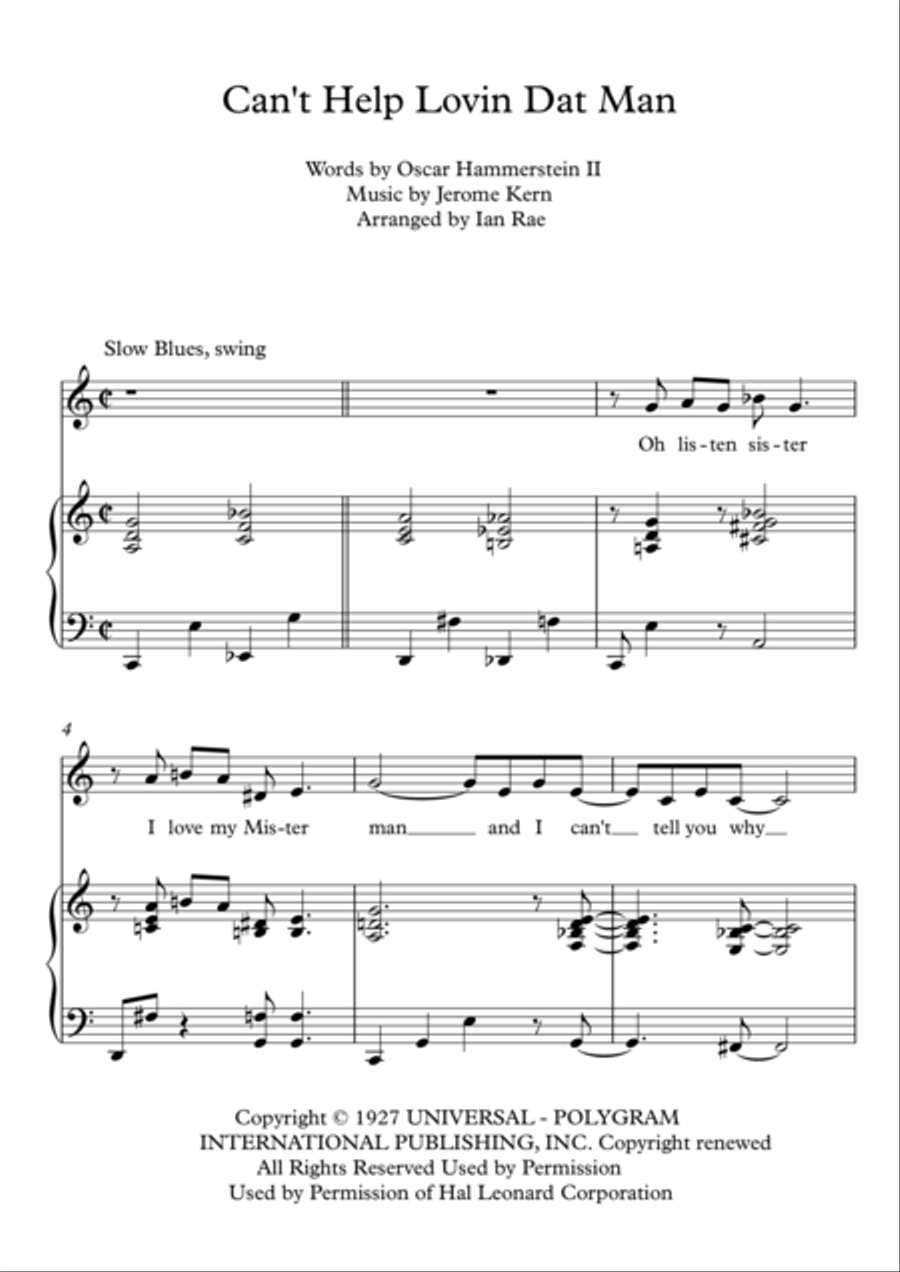 Can't Help Lovin' Dat Man Voice scores gallery preview page 1