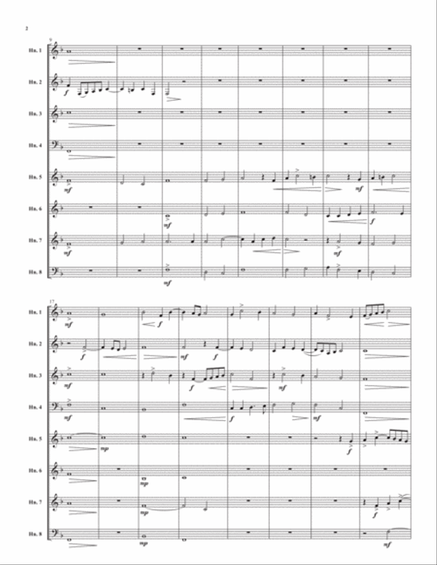 Ave regina caelorum Horn scores gallery preview page 3