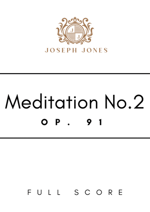 Meditation No. 2, Op. 91 - Score Only