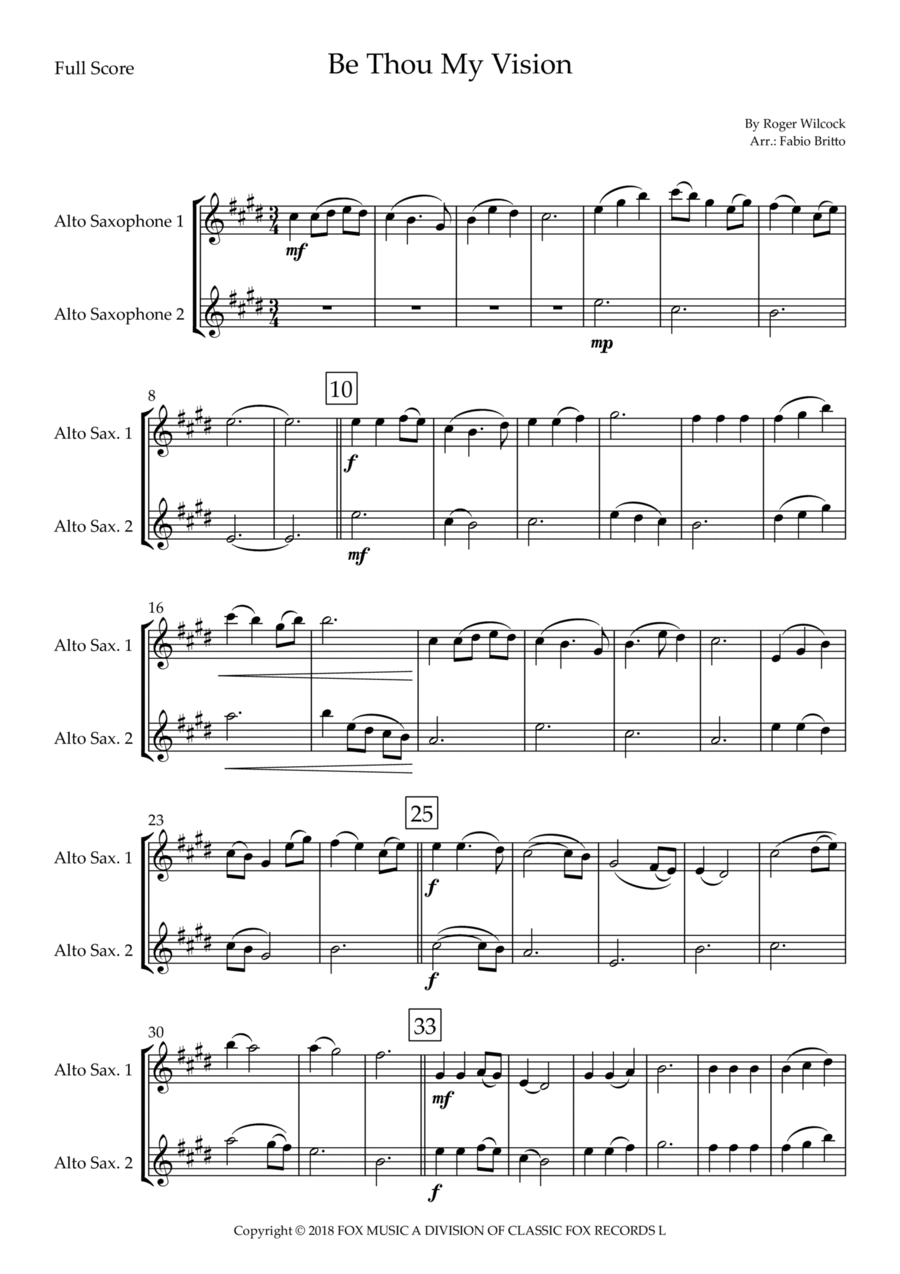 Be Thou My Vision Woodwind Duet scores gallery preview page 1