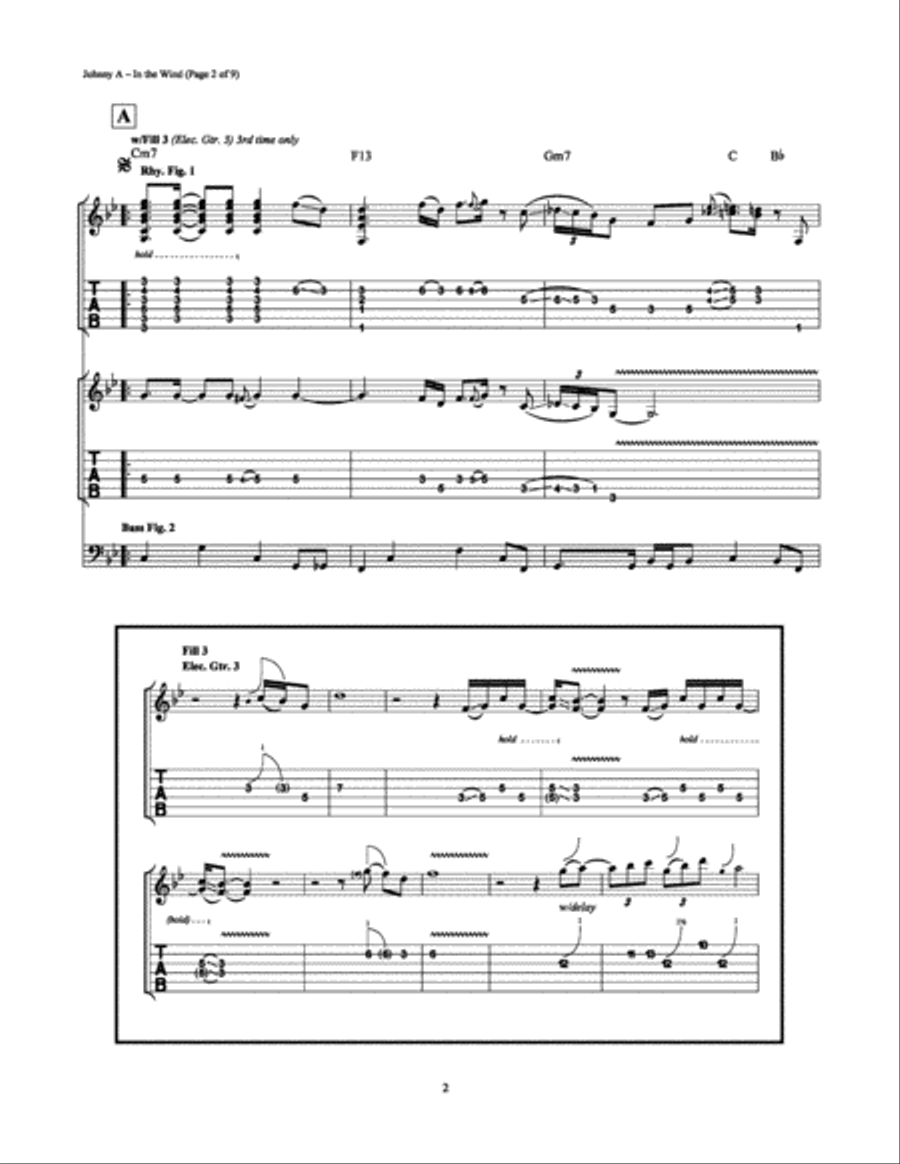 In the Wind In the Wind Electric Guitar scores gallery preview page 2