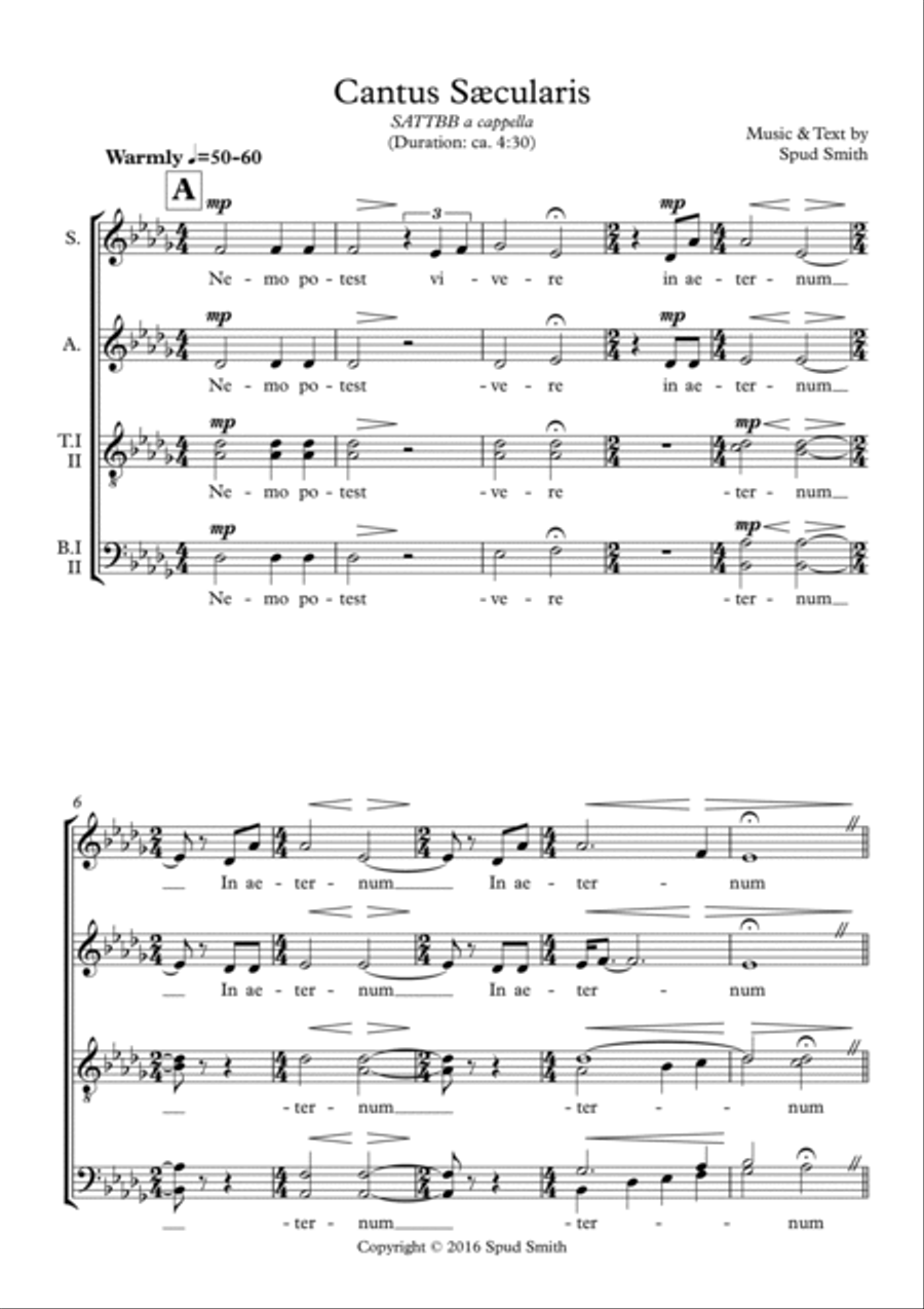 Cantus Saecularis 4-Part scores gallery preview page 3