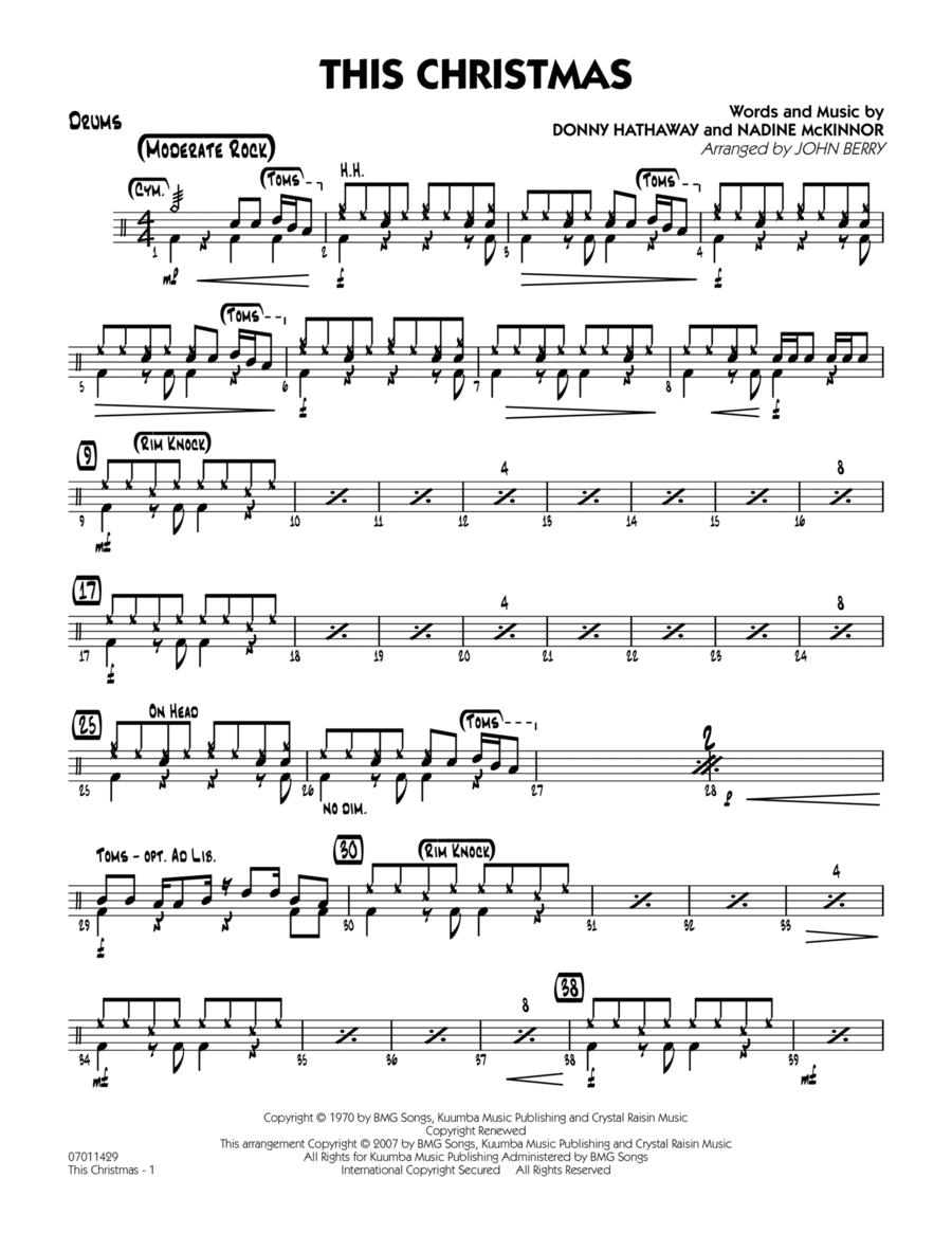 This Christmas - Drums Jazz Ensemble scores gallery preview page 1