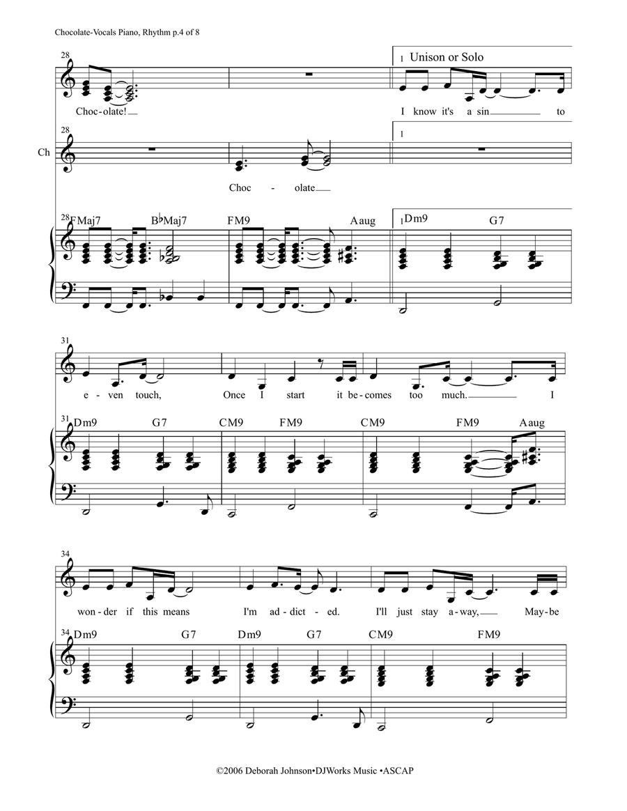 Chocolate 3-Part scores gallery preview page 6