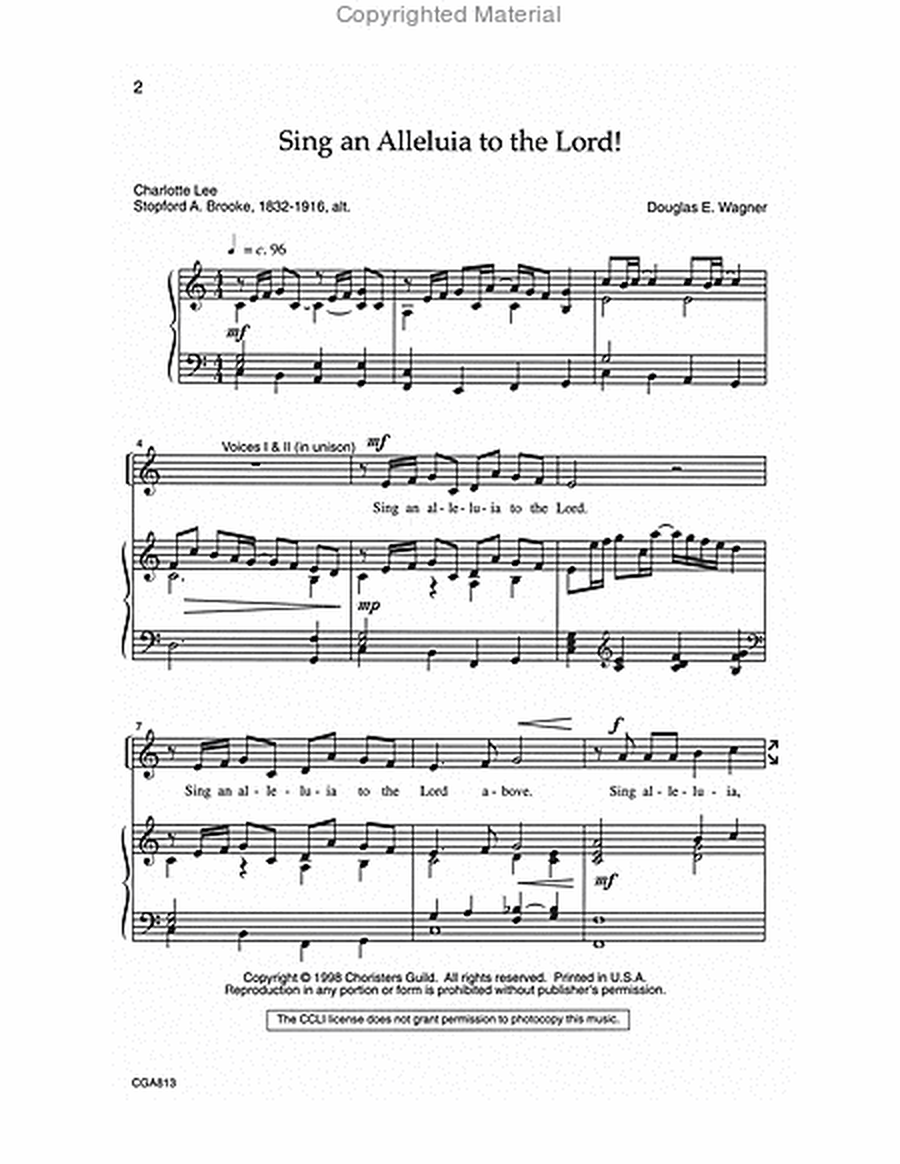 Sing an Alleluia to the Lord