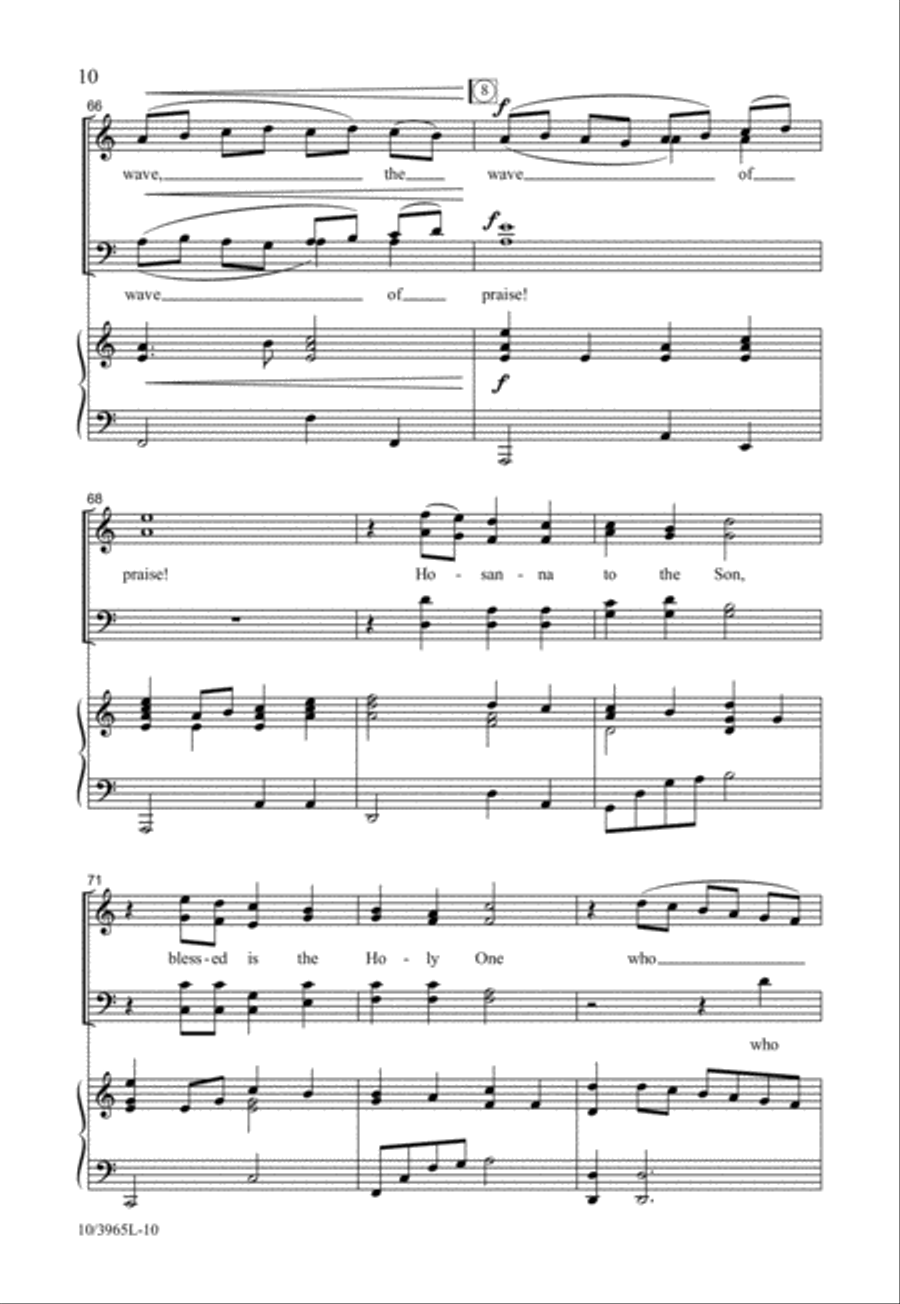 Raise the Wave of Praise! 4-Part scores gallery preview page 10