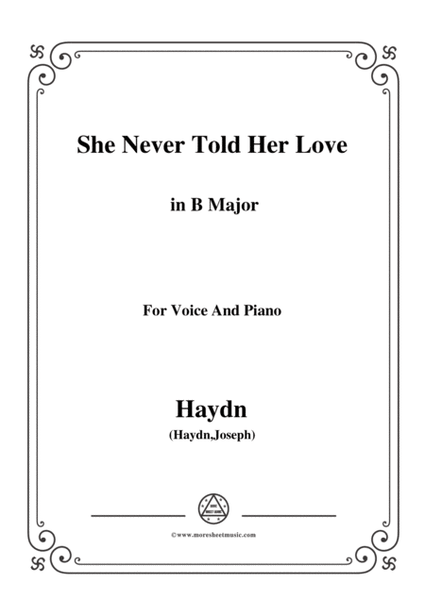 Haydn-She Never Told Her Love in B Major, for Voice and Piano image number null