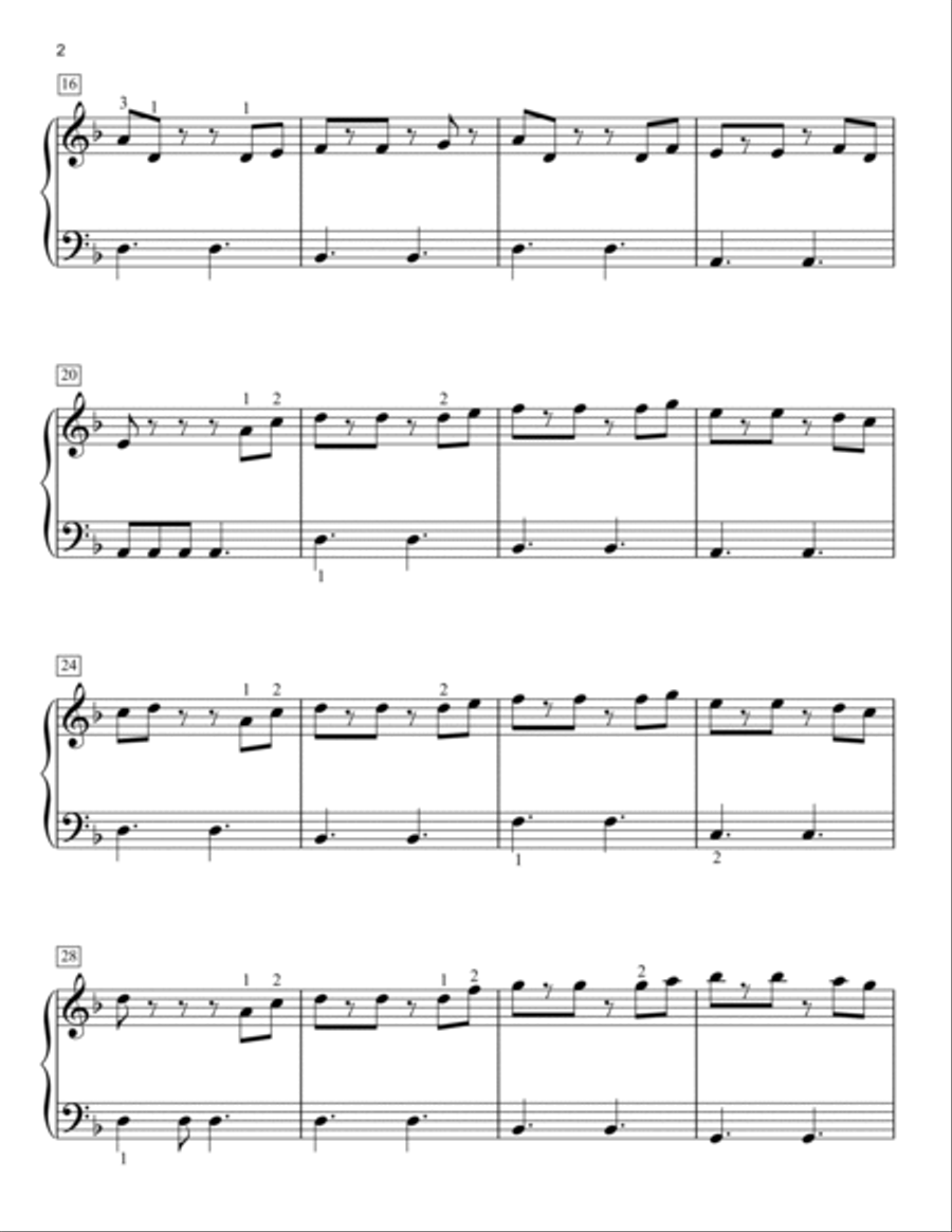 He's A Pirate (from Pirates Of The Caribbean: The Curse Of The Black Pearl) (arr. Joseph Hoffman) Easy Piano scores gallery preview page 2