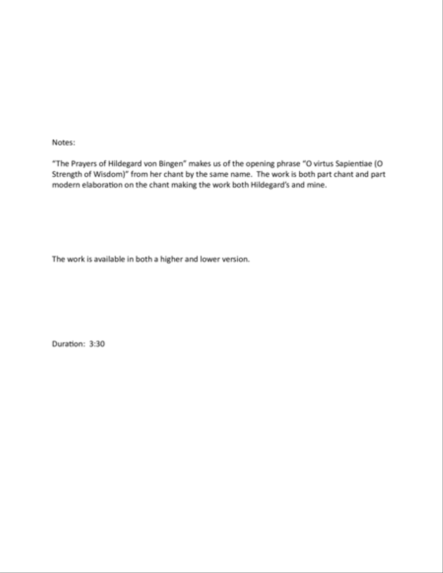 The Prayers of Hildegard von Bingen Chamber Music scores gallery preview page 2